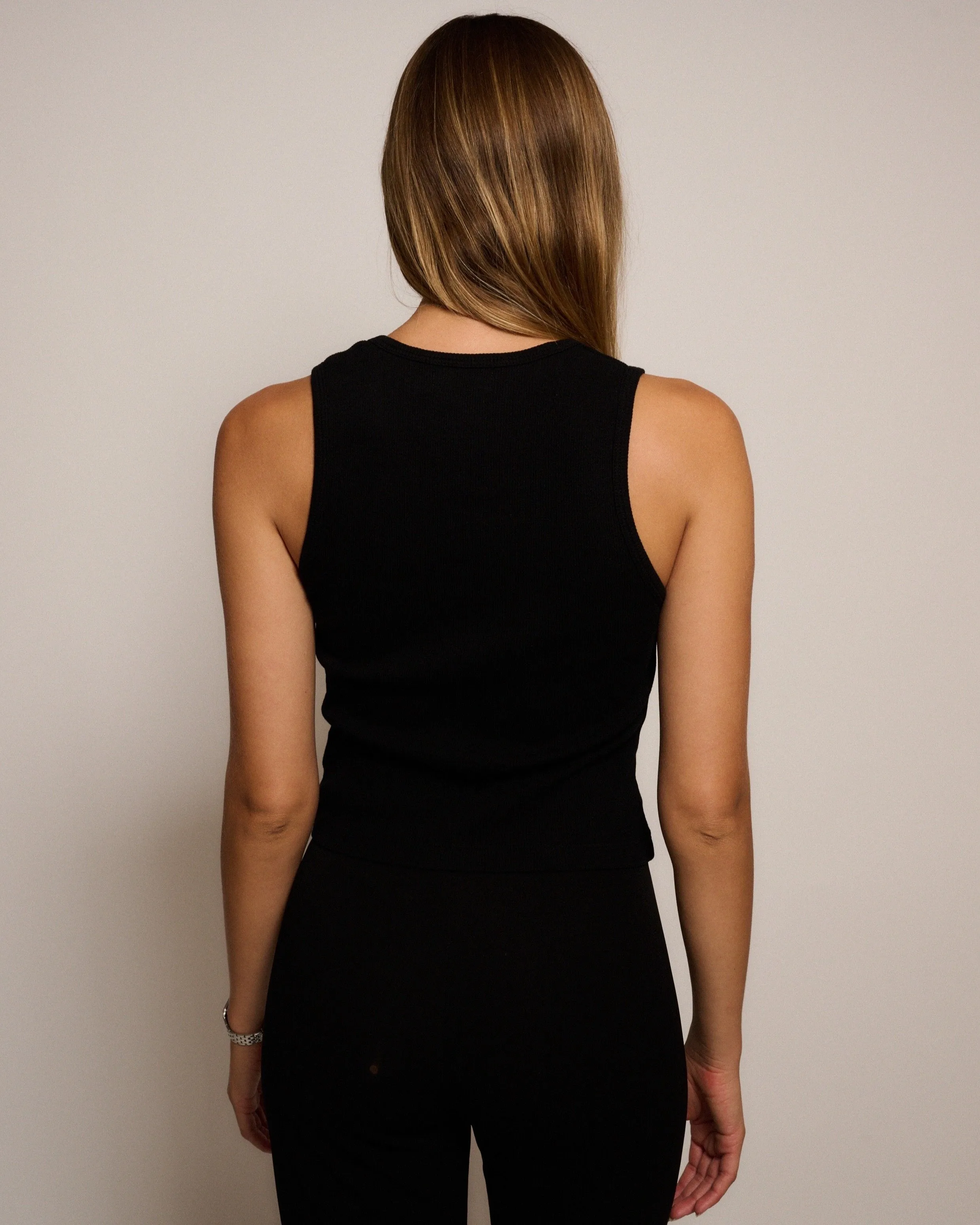 RLT RIBBED TANK - BLACK