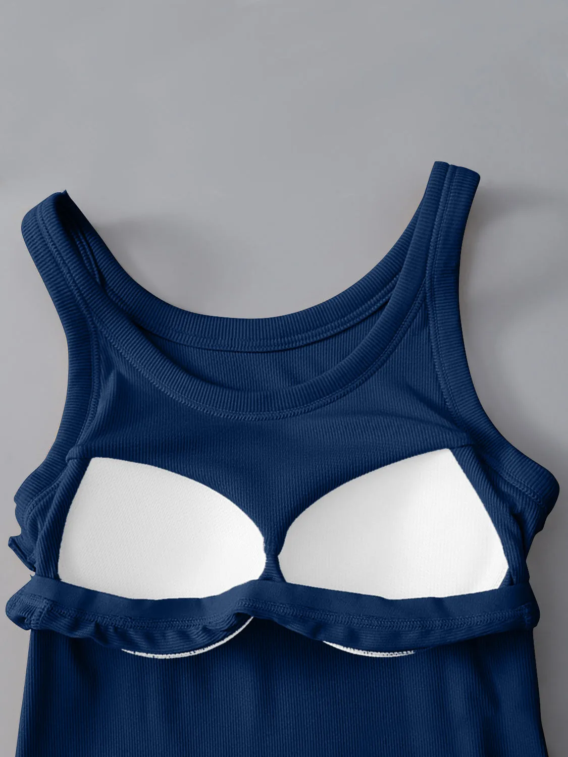 ROUND NECK TANK WITH BRA