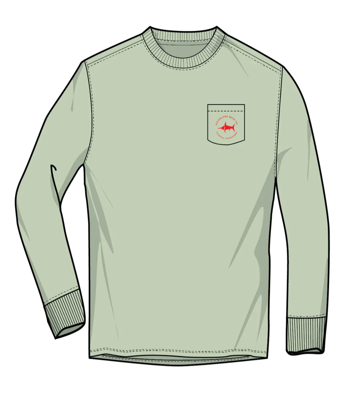Saltwater Boys Company: Christmas Deer LS Graphic Tee