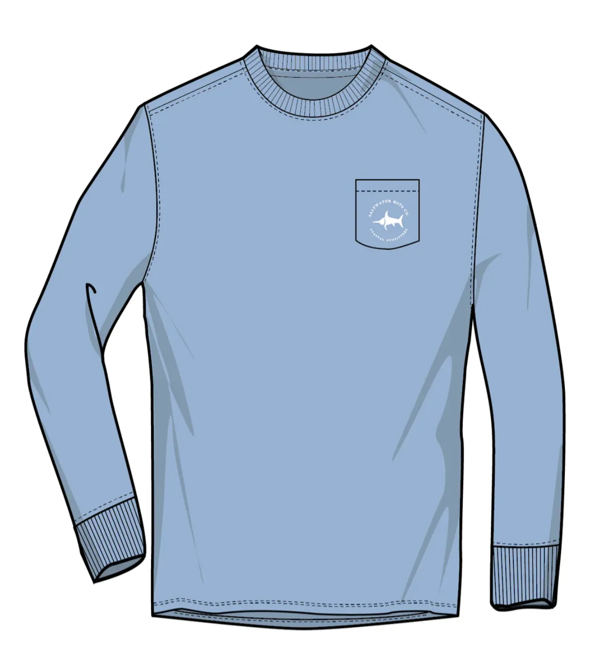 Saltwater Boys Company: Offshore Boat LS Graphic Tee