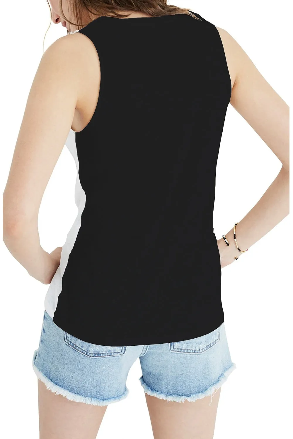 Sam Tank Top White And Black