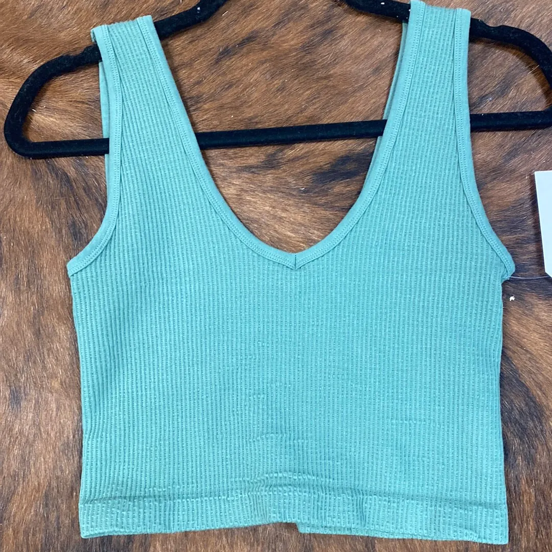 Seamless Ribbed Crop Tank