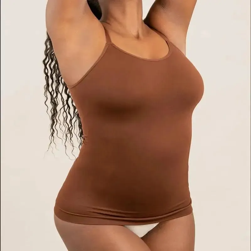 Seamless Shapewear Camisole for Women - Scoop Neck, Waist & Tummy Control, Bodyshaper Compression Top