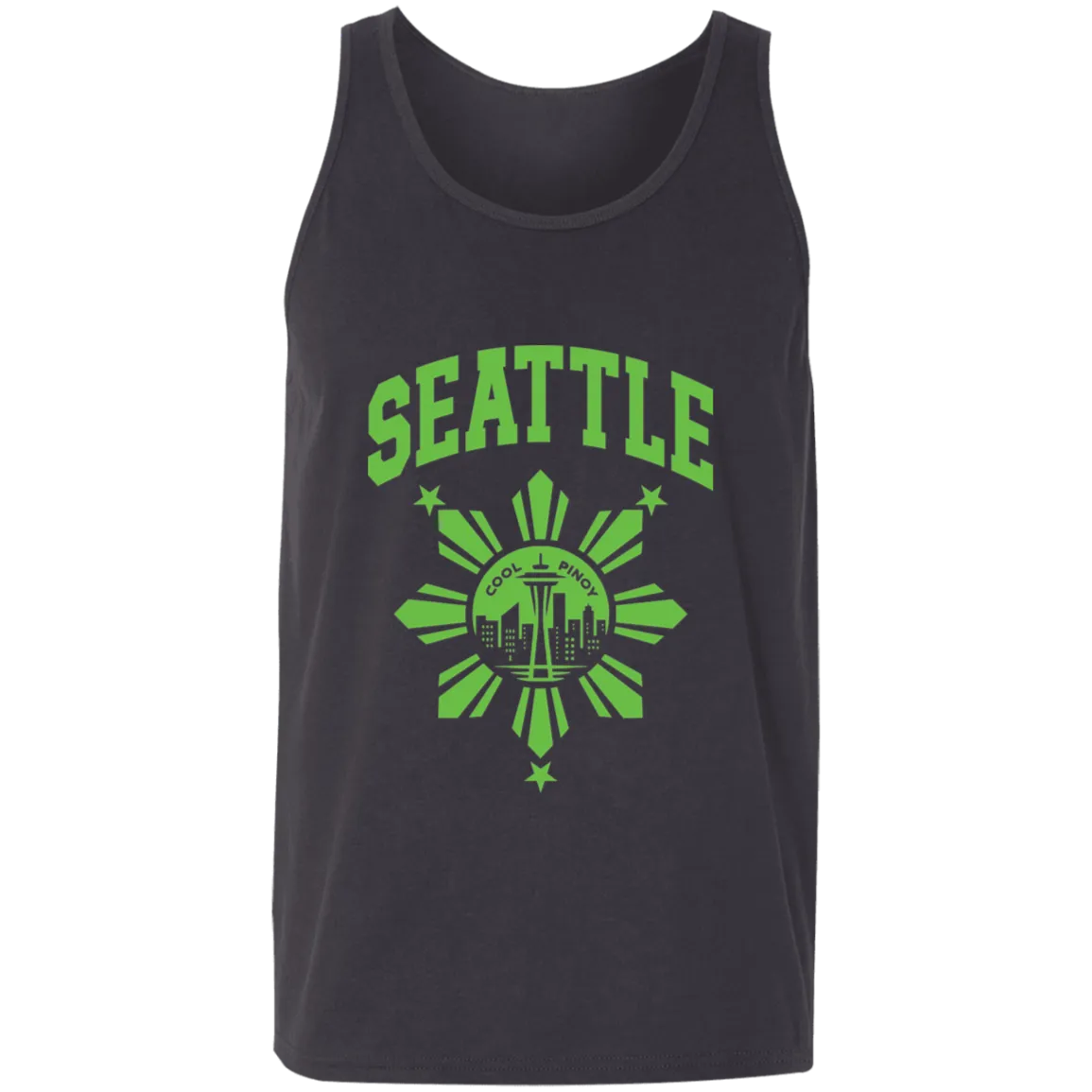 Seattle with Sun and Stars Unisex Cotton Tank Top