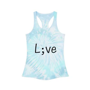 Semi-Colon L;ve Tie Dye Racerback Tank Top