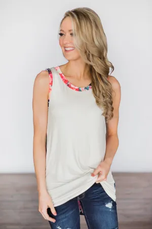Shy Away Tank Top ~ Ivory