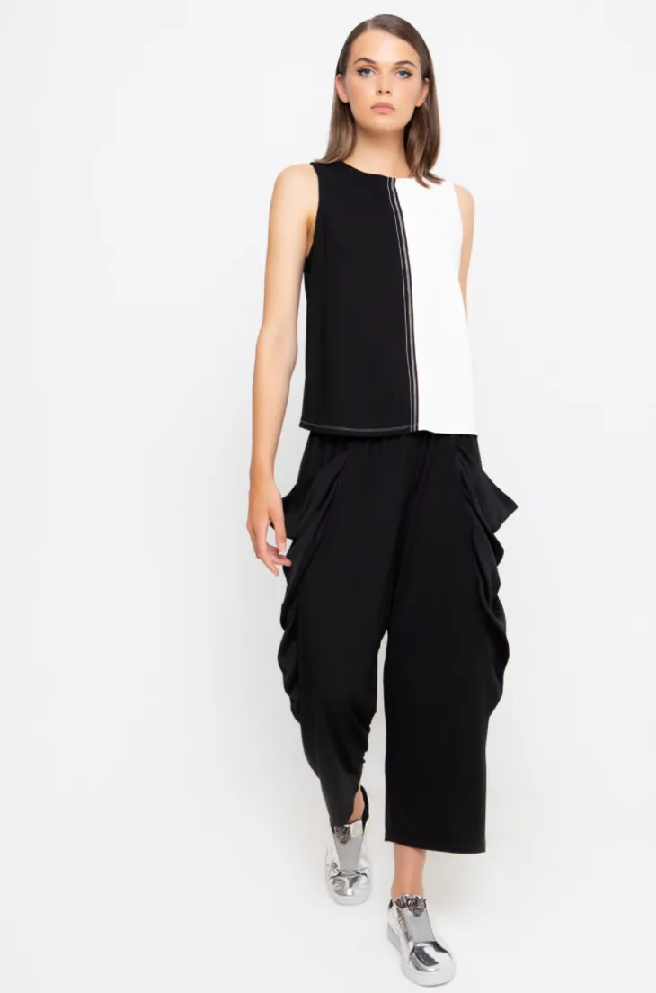 Sleeveless Color block Top
