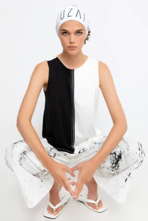 Sleeveless Color block Top
