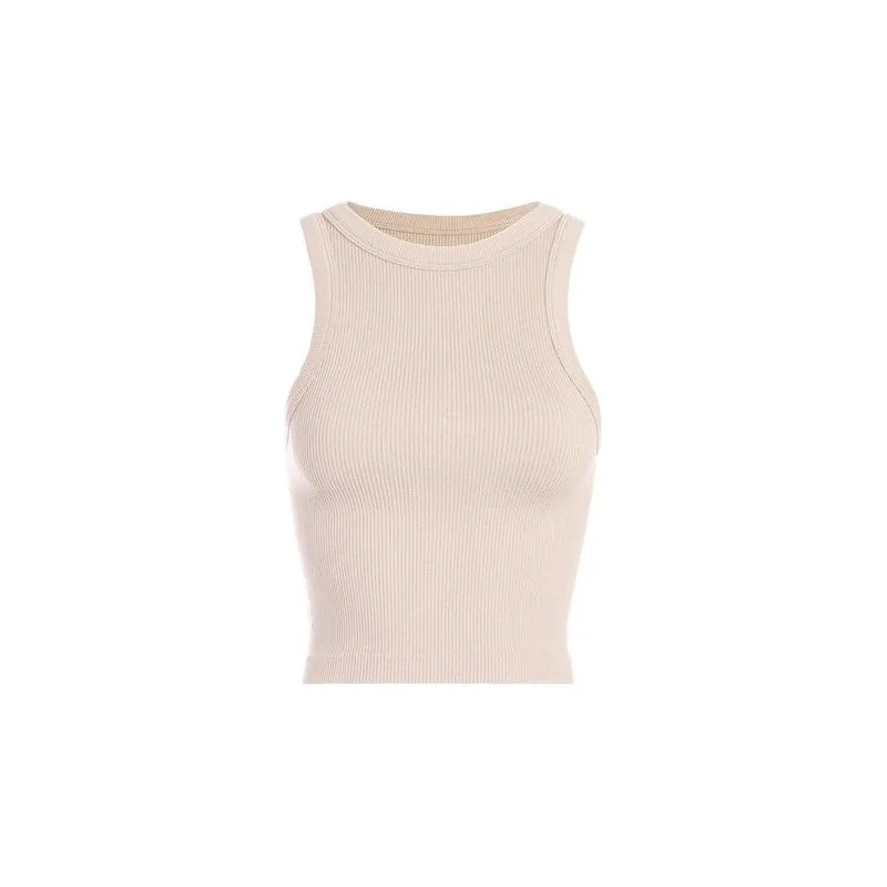 Sleeveless Ribbed Basic Tank