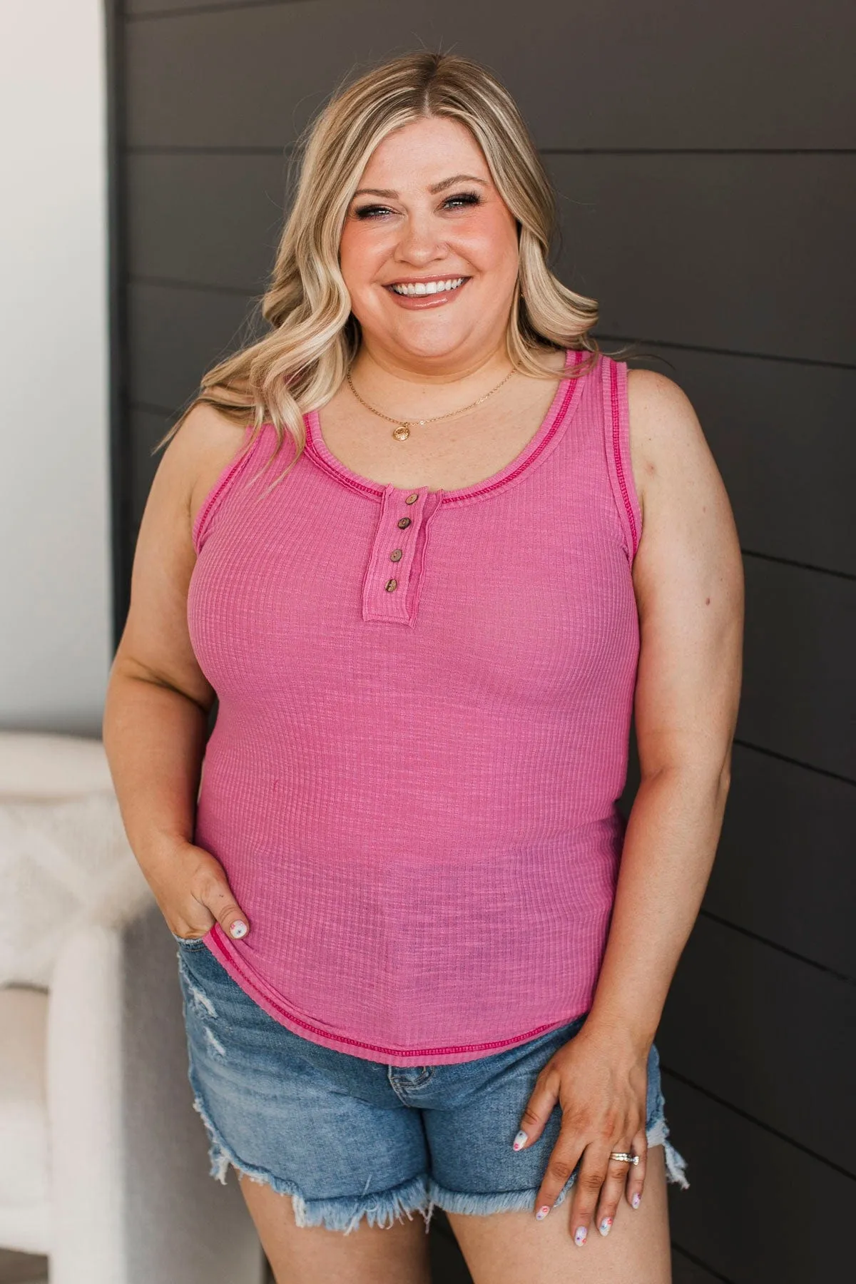 Something For Everyone Tank Top- Candy Pink