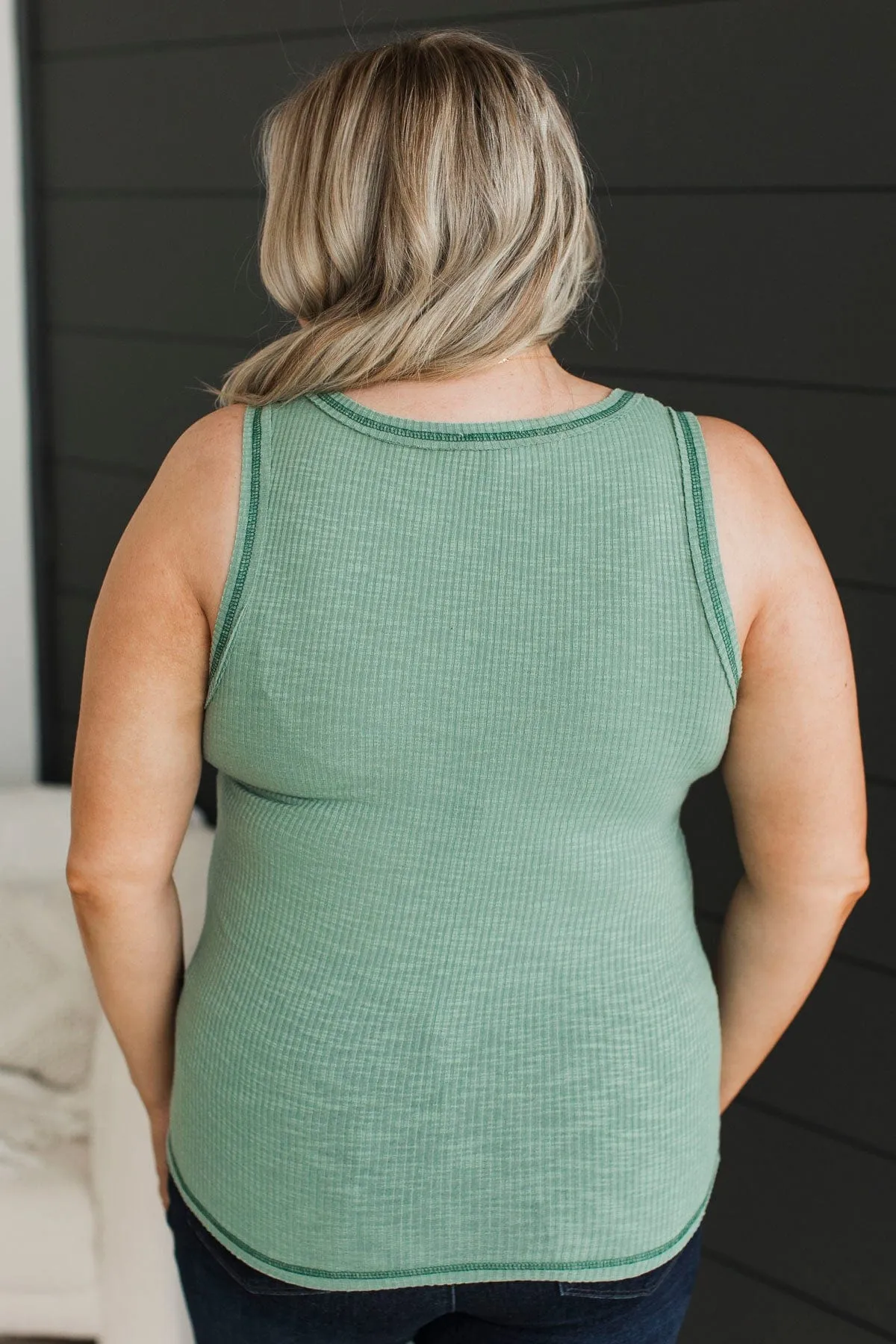 Something For Everyone Tank Top- Sage