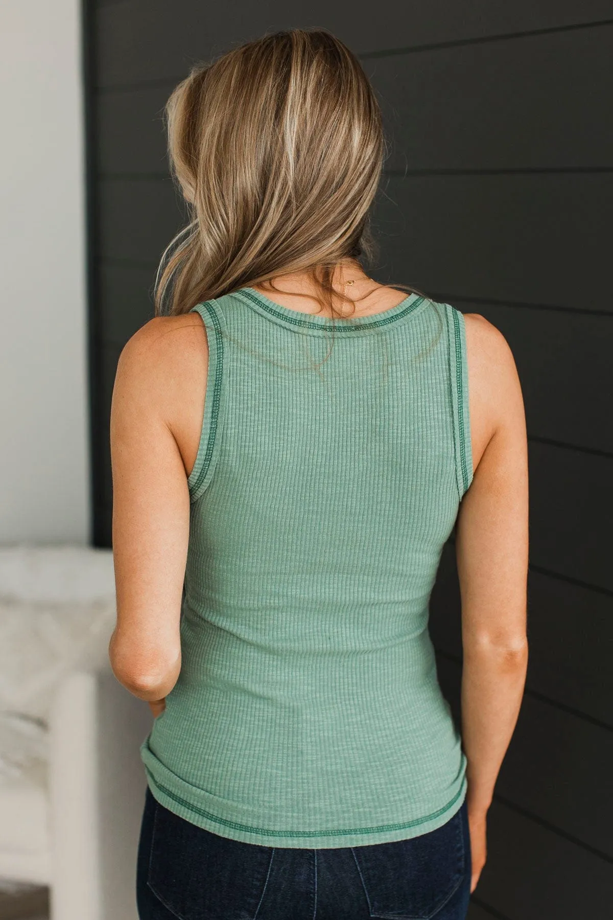 Something For Everyone Tank Top- Sage