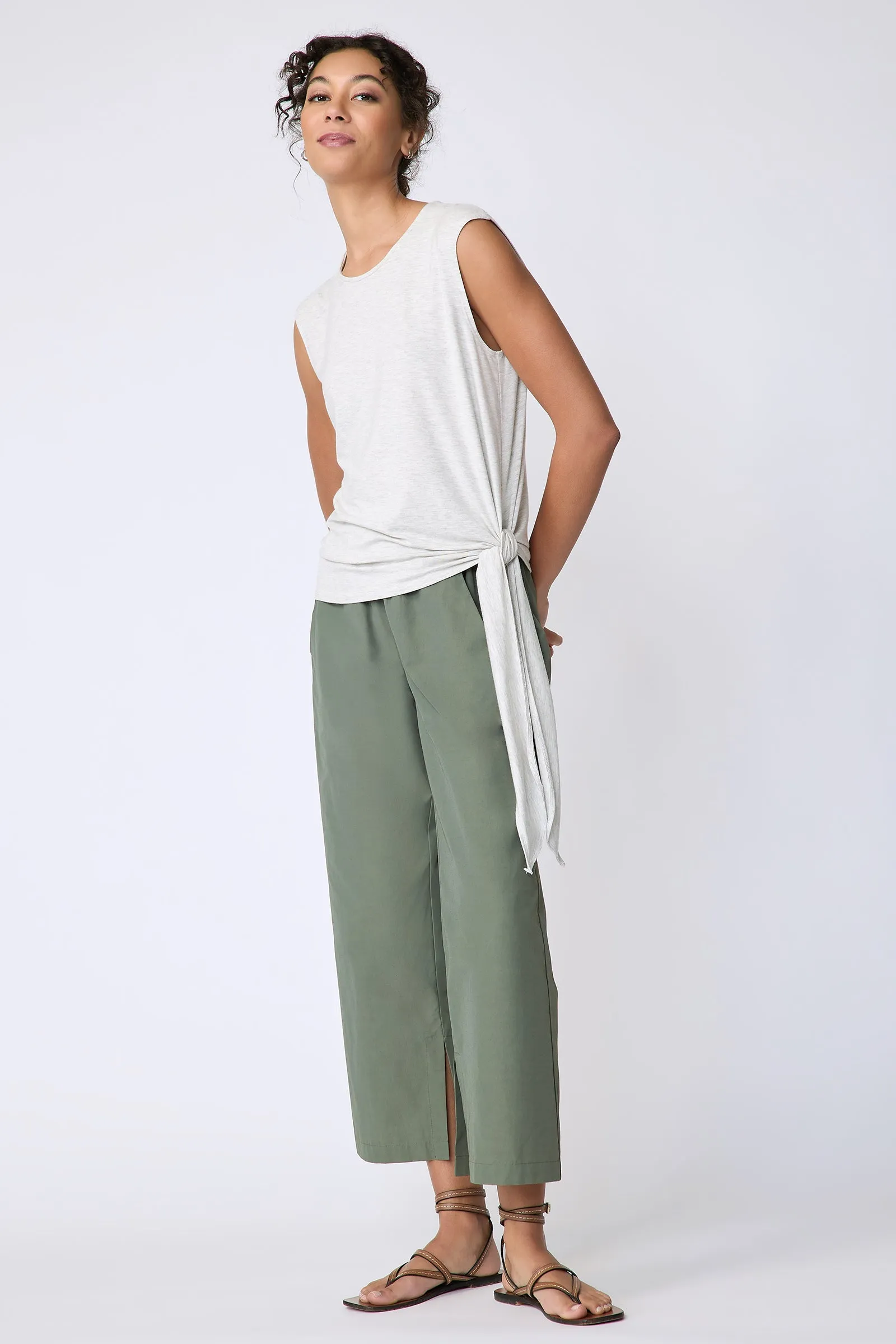 Sonia Tie Tank - Oatmeal