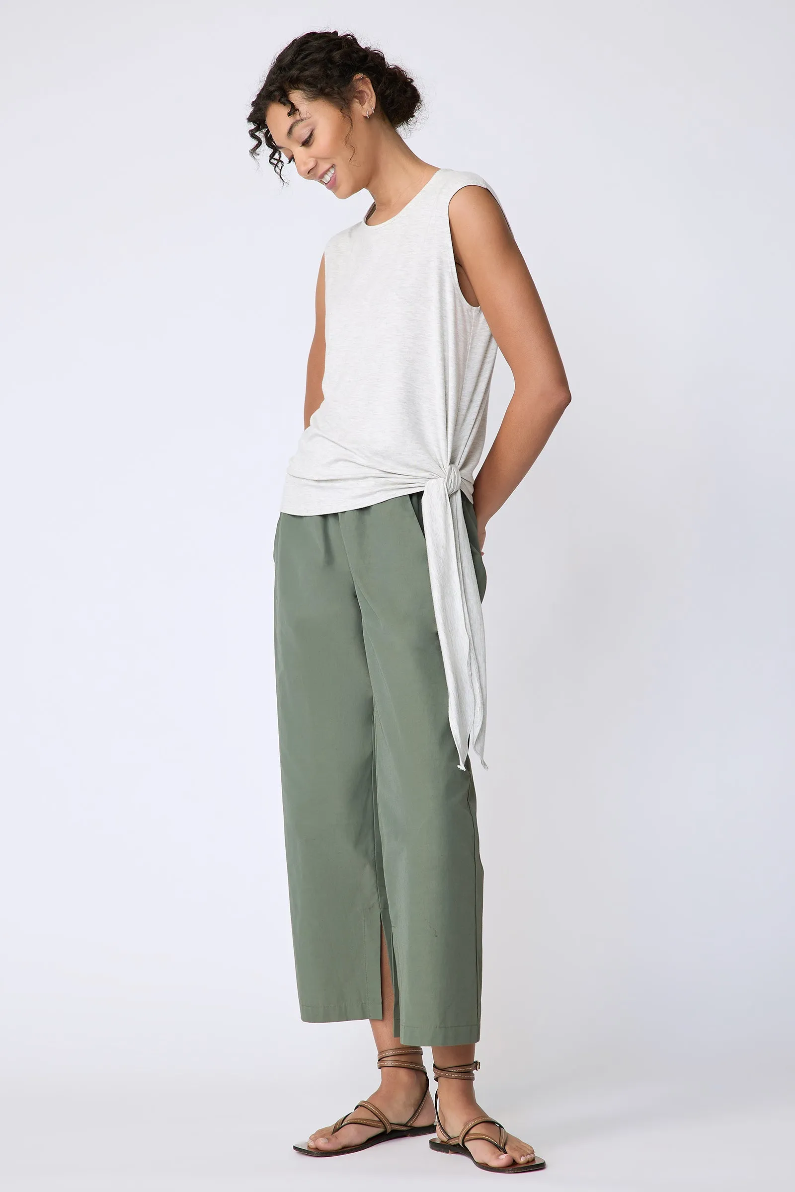 Sonia Tie Tank - Oatmeal