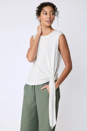 Sonia Tie Tank - Oatmeal