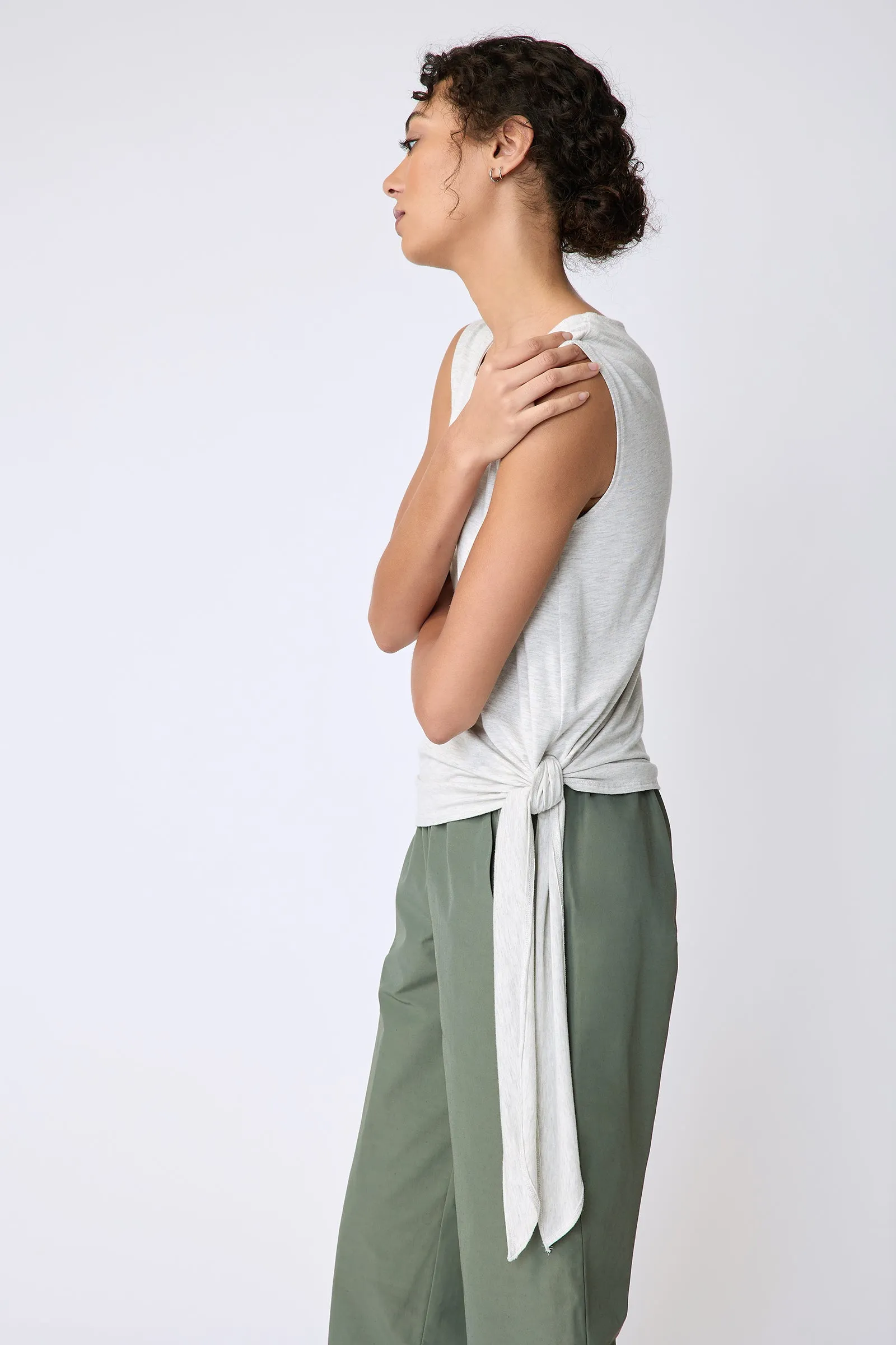 Sonia Tie Tank - Oatmeal