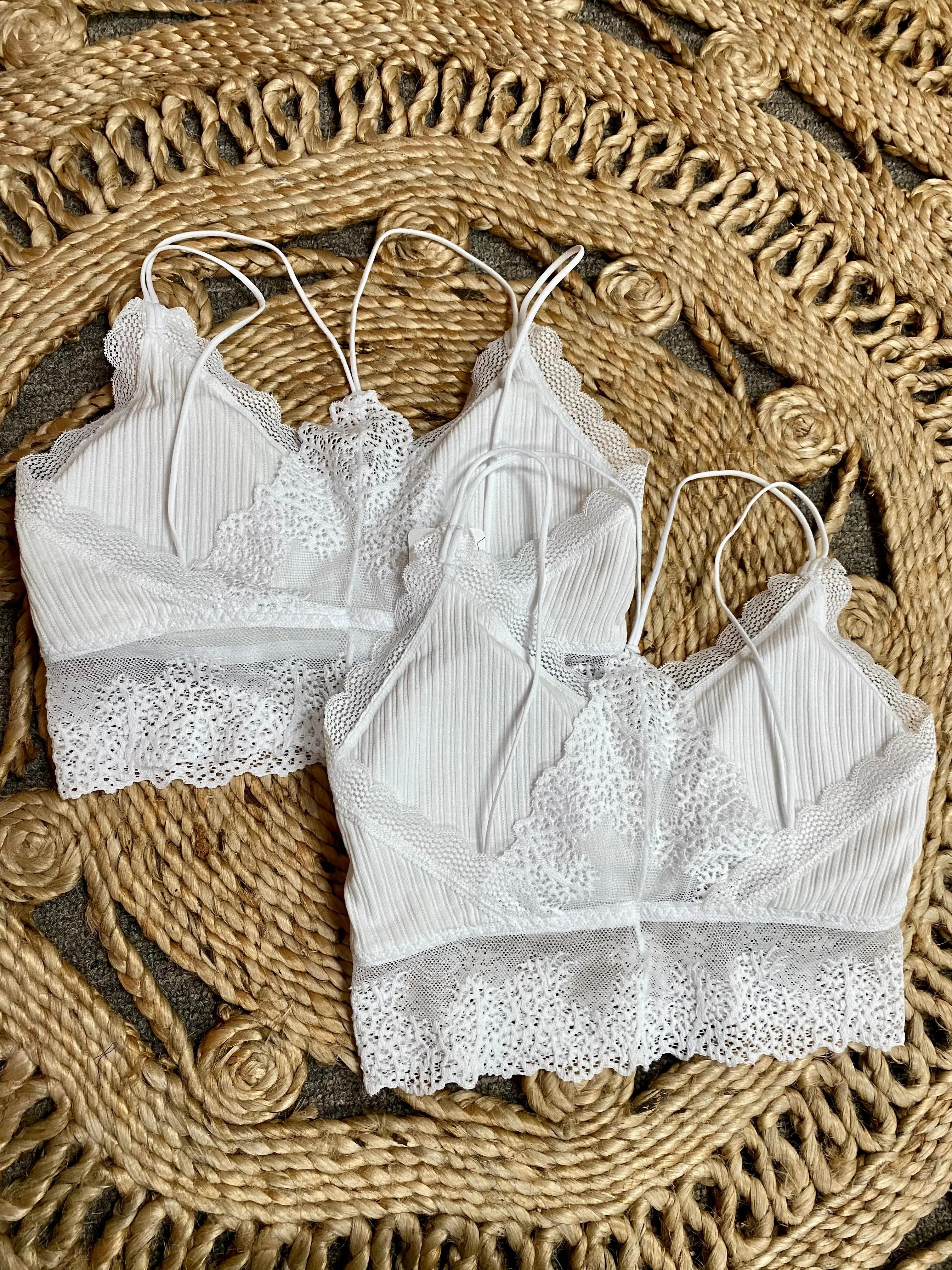 Sweetheart Silhouette Bralette — White