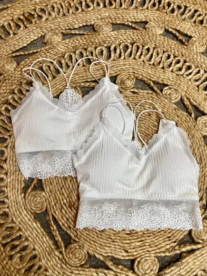 Sweetheart Silhouette Bralette — White