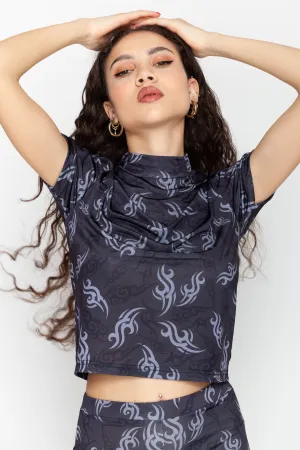 Tattoo High Neck Top