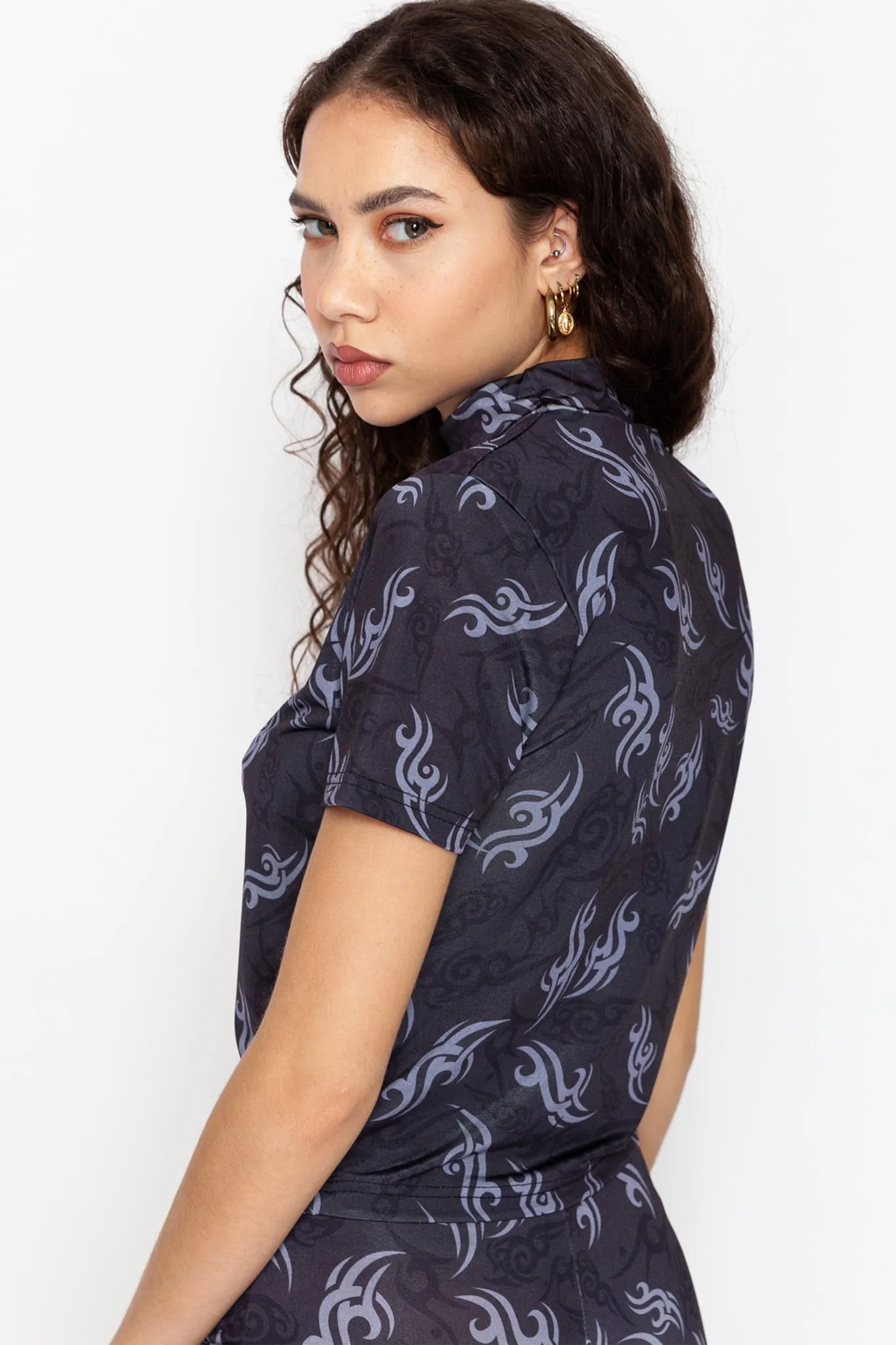 Tattoo High Neck Top