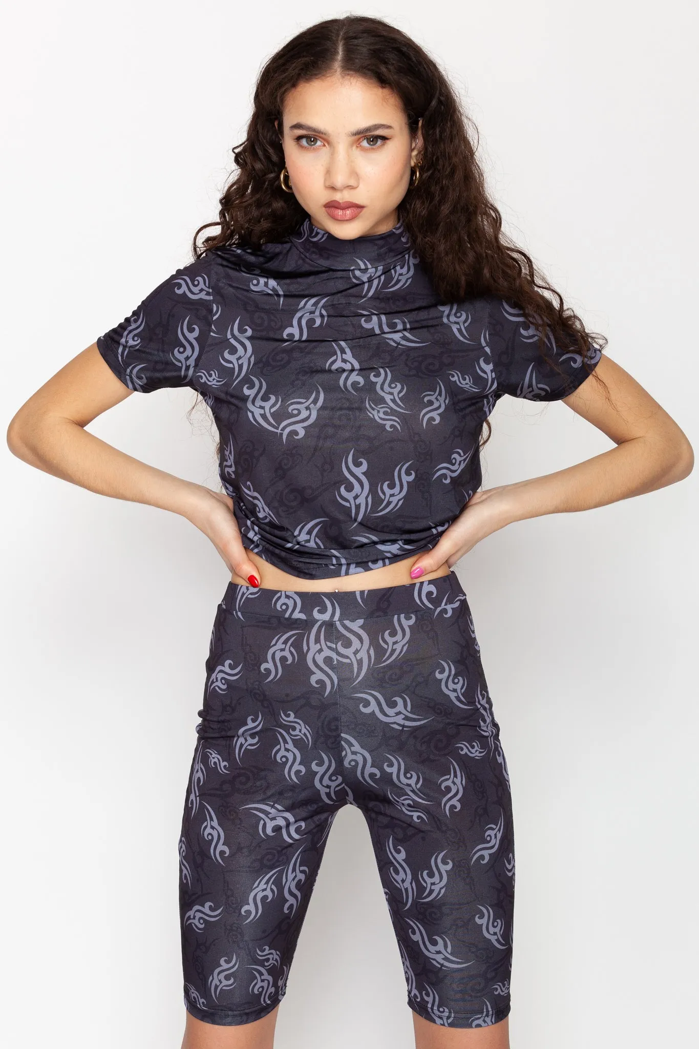 Tattoo High Neck Top
