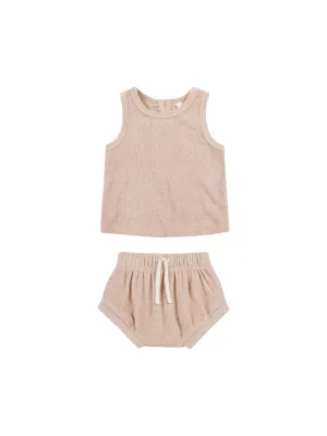 Terry Tank   Short Set I Blush