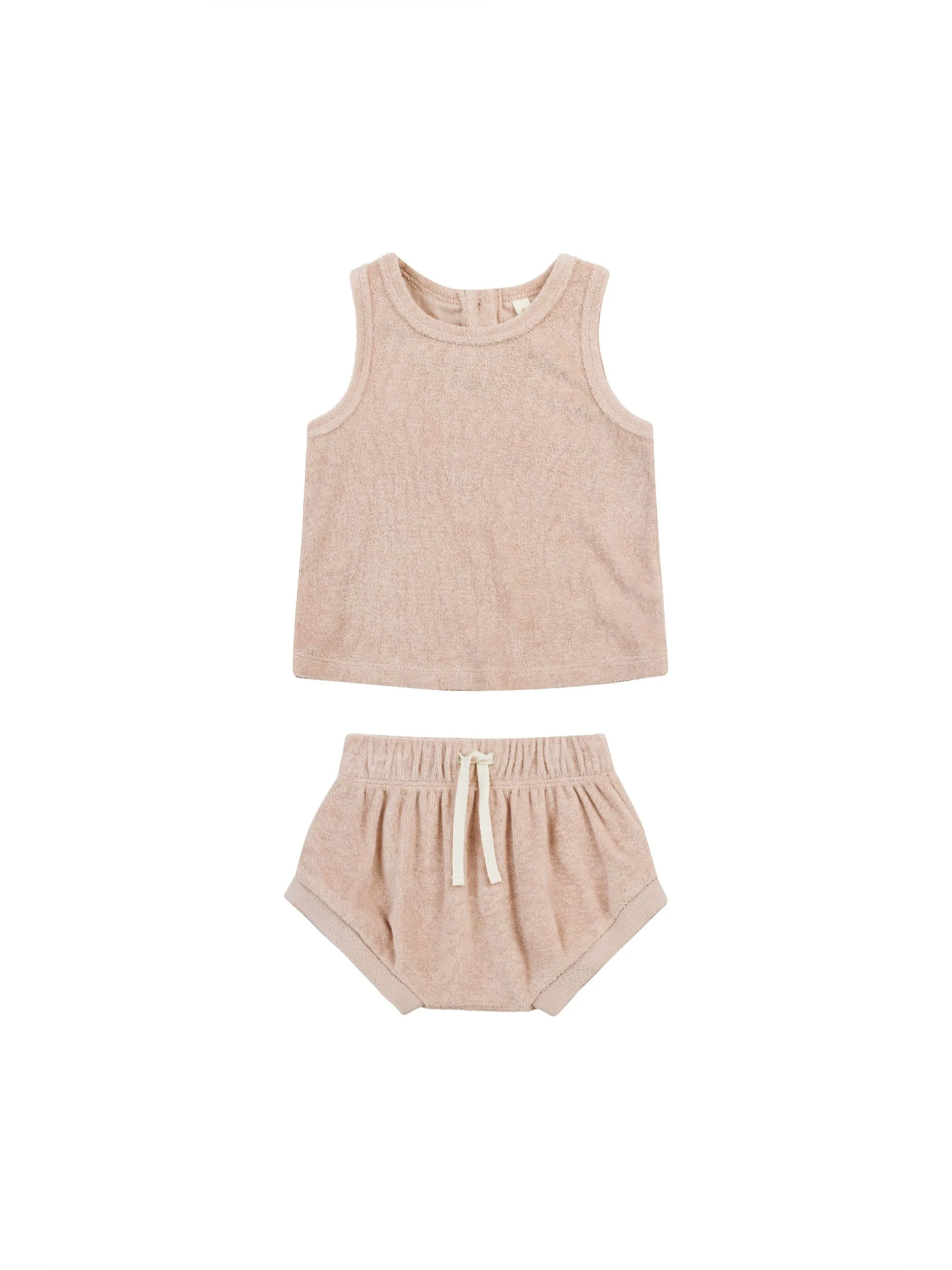 Terry Tank   Short Set I Blush