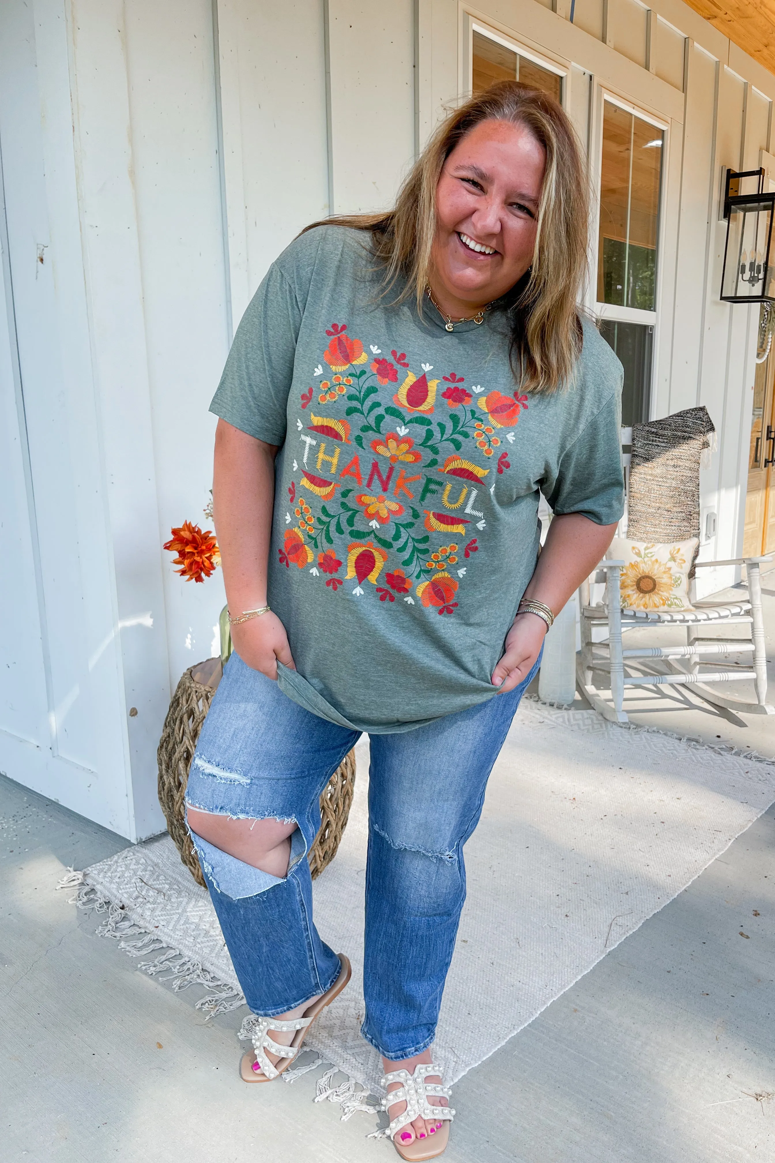 Thankful for Fall Colors Short Sleeve Graphic Tee *FINAL SALE*