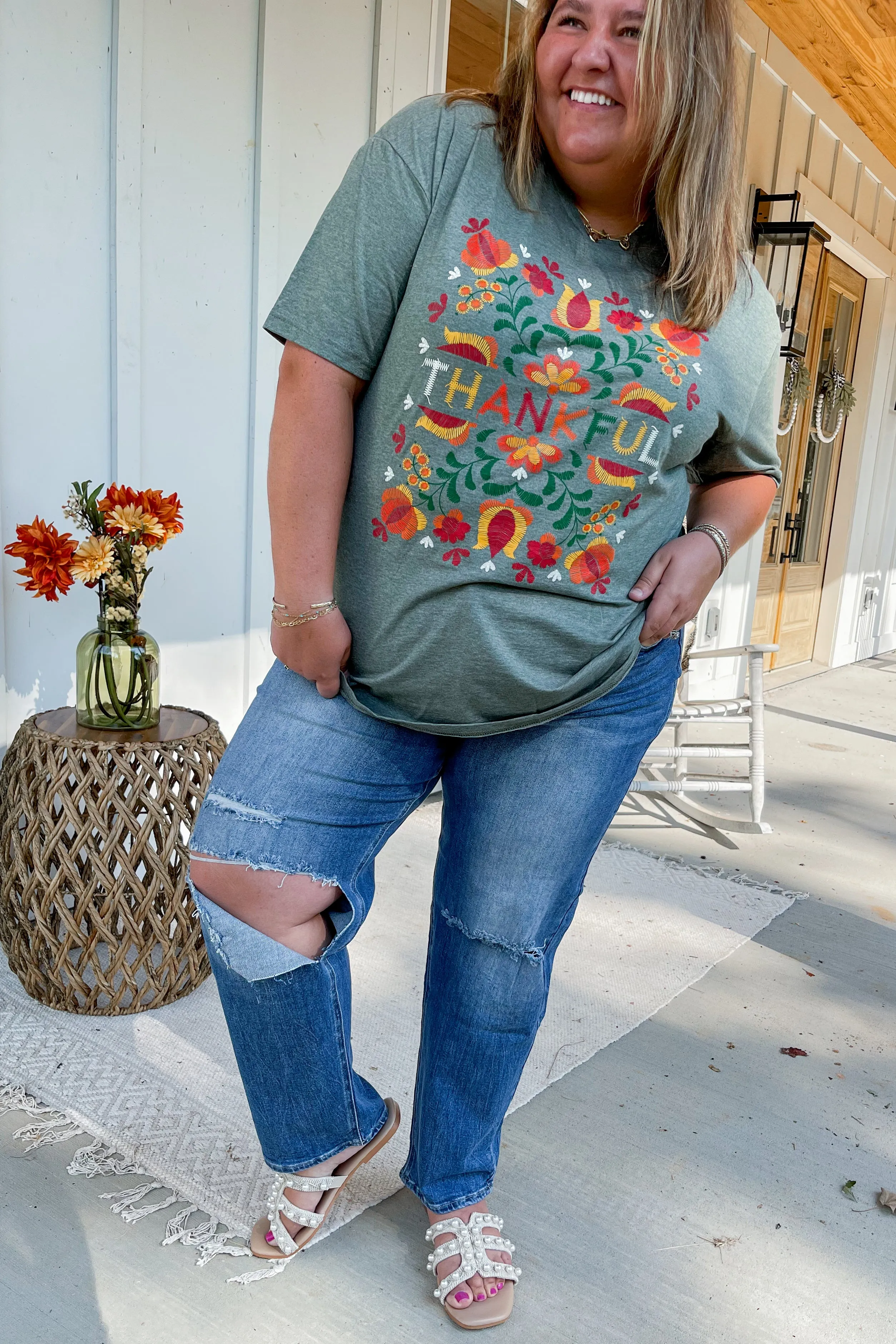 Thankful for Fall Colors Short Sleeve Graphic Tee *FINAL SALE*