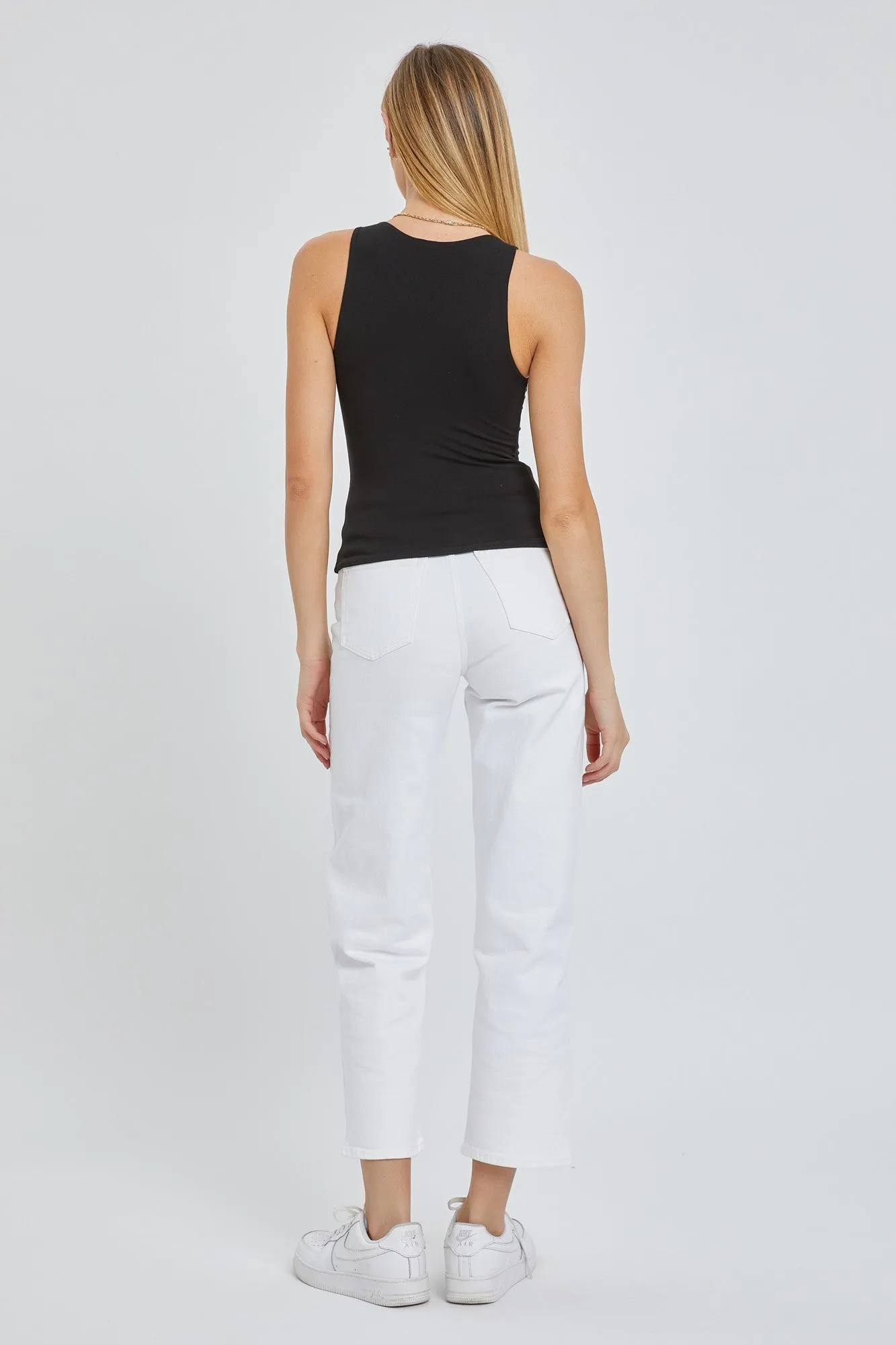 The Best of Me Basic Round Neck Tank in Black