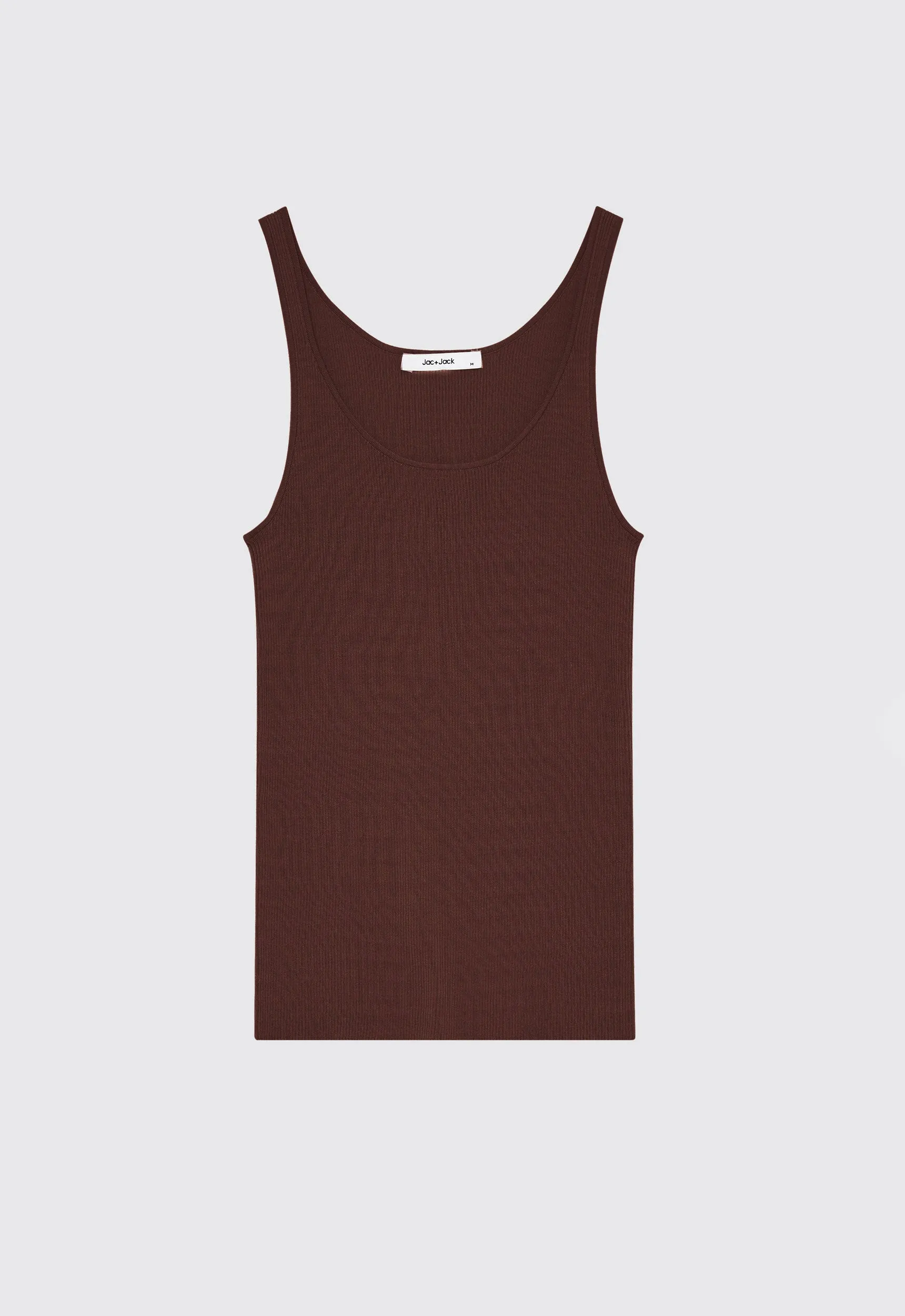 Toba Ribbed Cotton Tank - Dark Bronzer