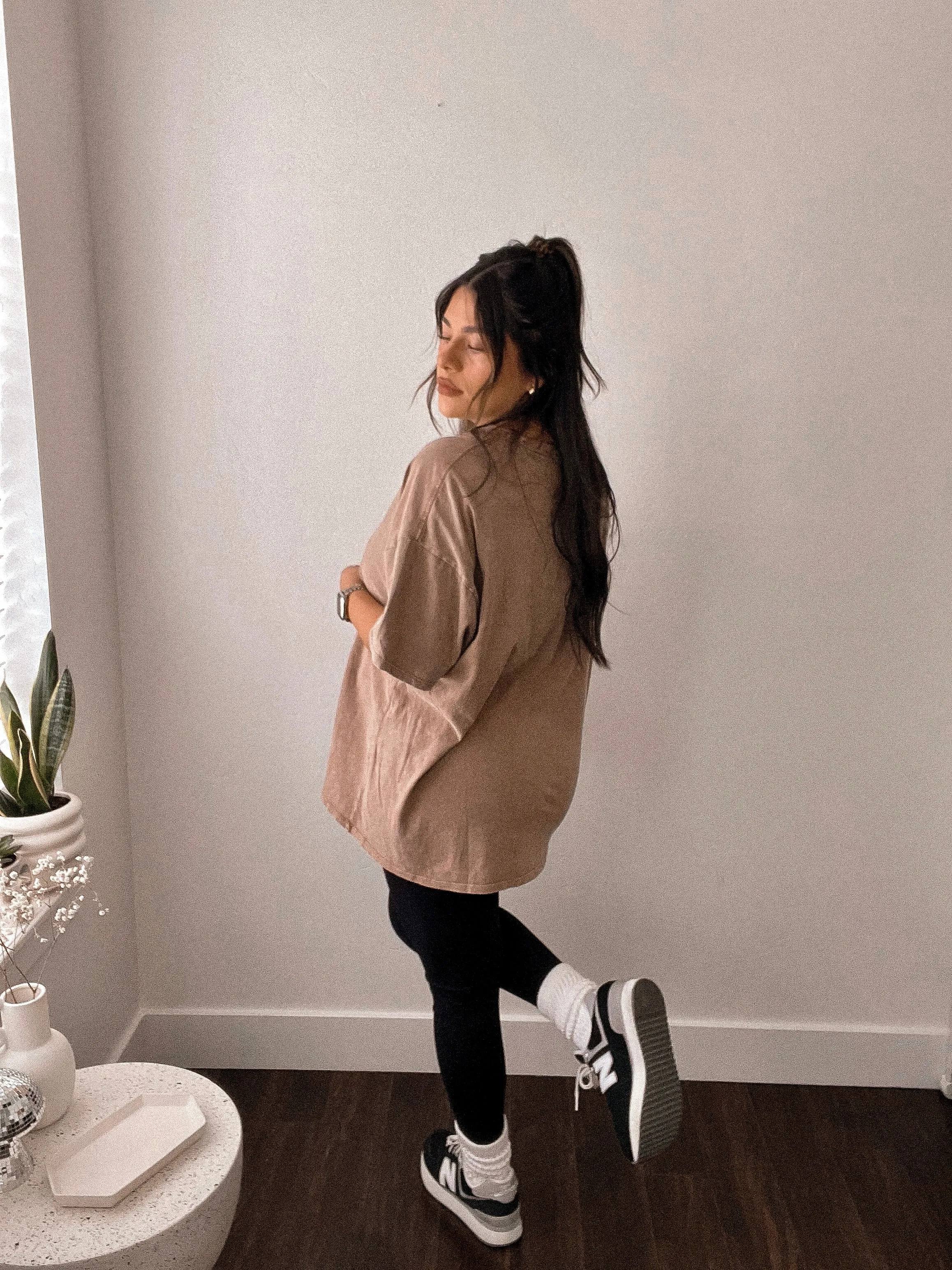 Too late oversized basic tee