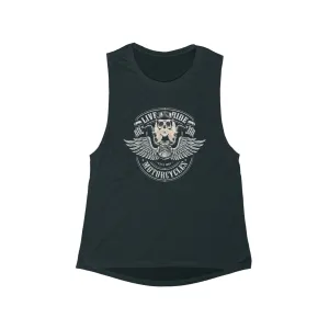 Tribute T - Women's Flowy Scoop Muscle Tank - Sunshine Family