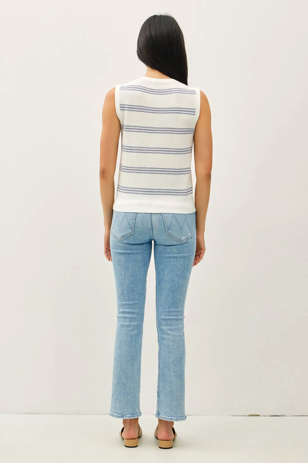 TRIPLE STRIPE SWEATER TANK