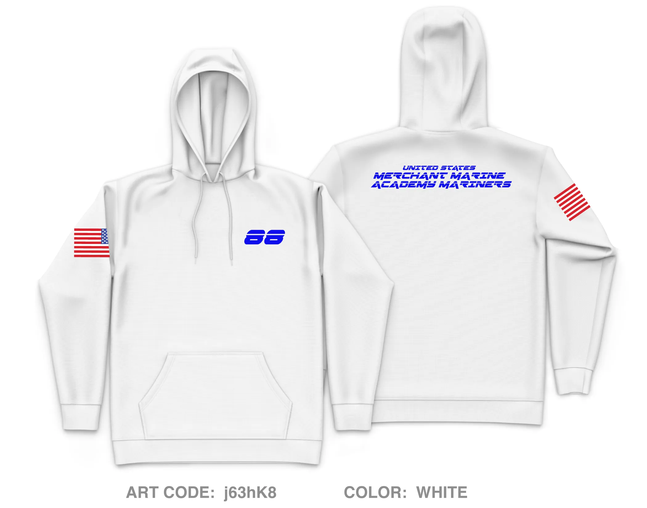 United States Merchant Marine Academy Mariners Store 1  Core Men's Hooded Performance Sweatshirt - j63hk8