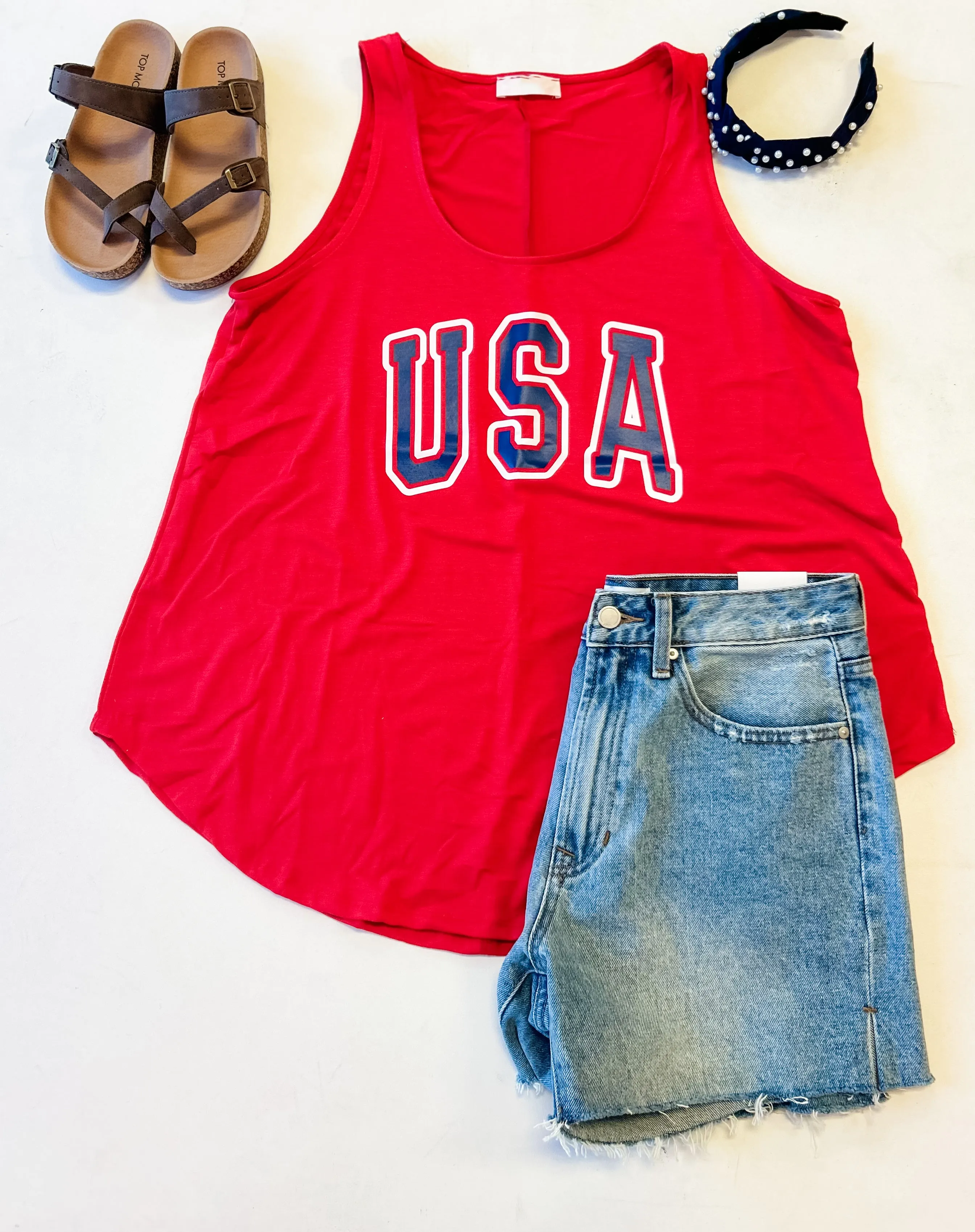USA Flowy Tank - Plus Size