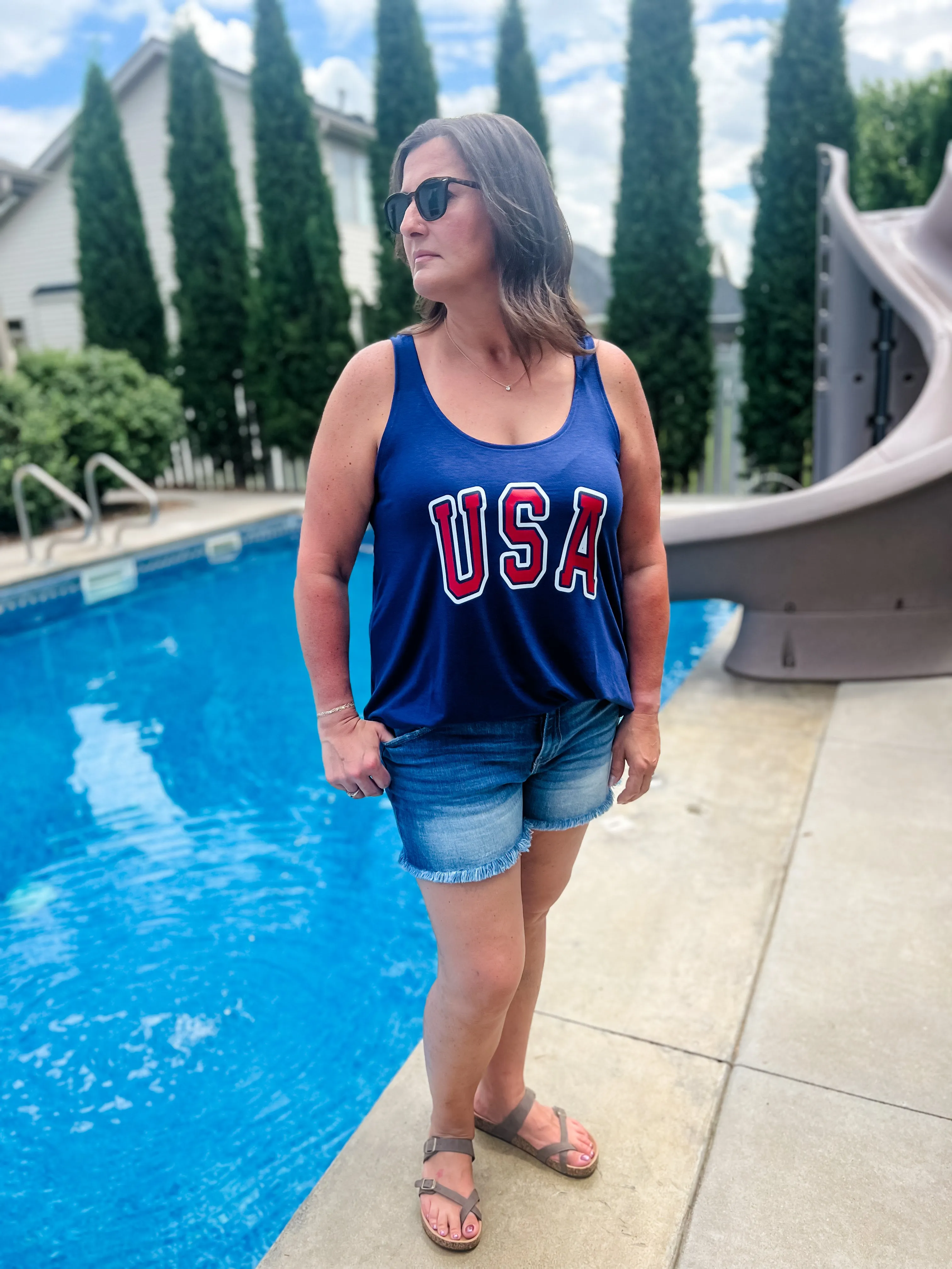 USA Flowy Tank - Plus Size