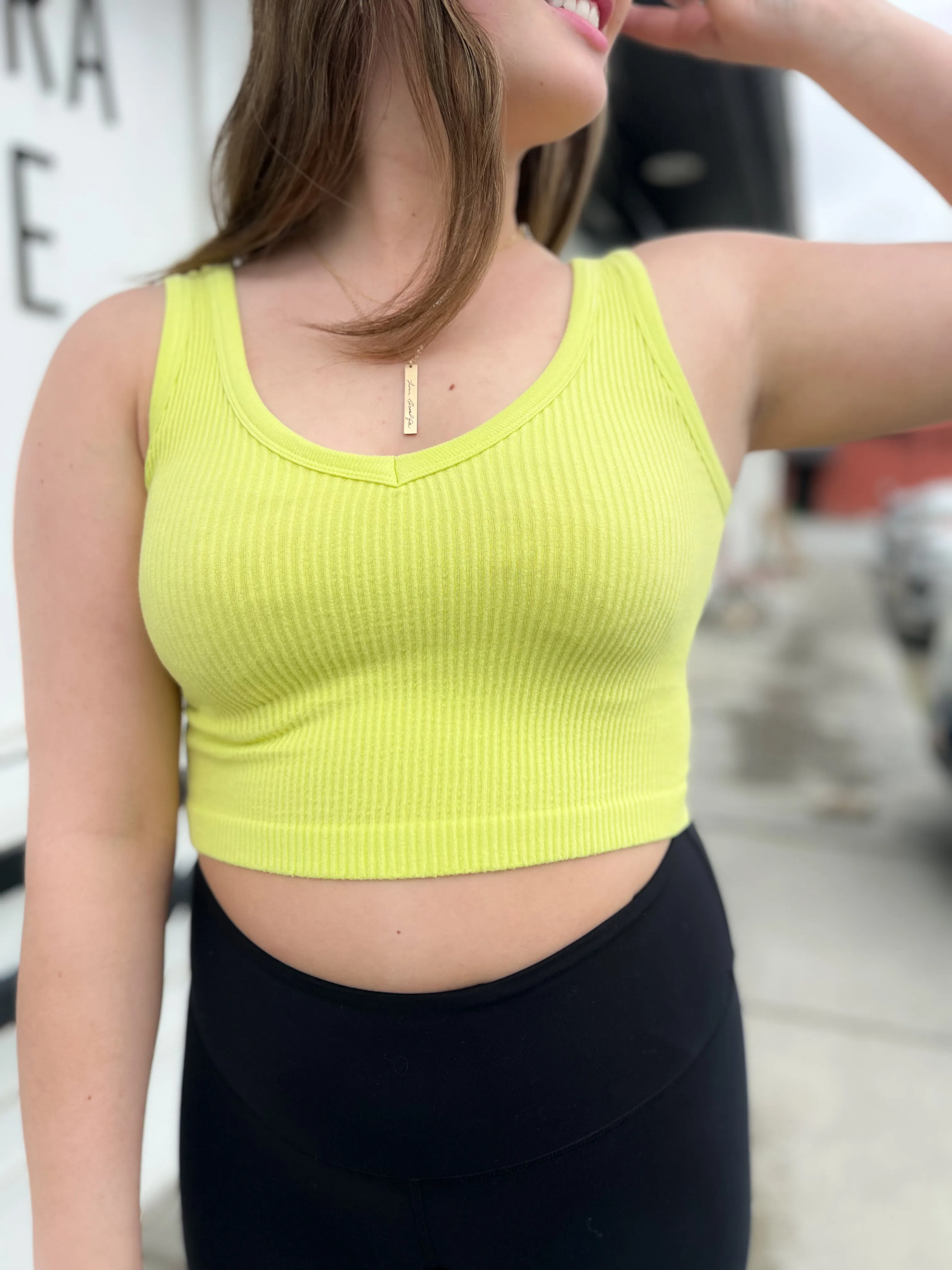 Valerie Ribbed Crop Tank- MORE COLORS