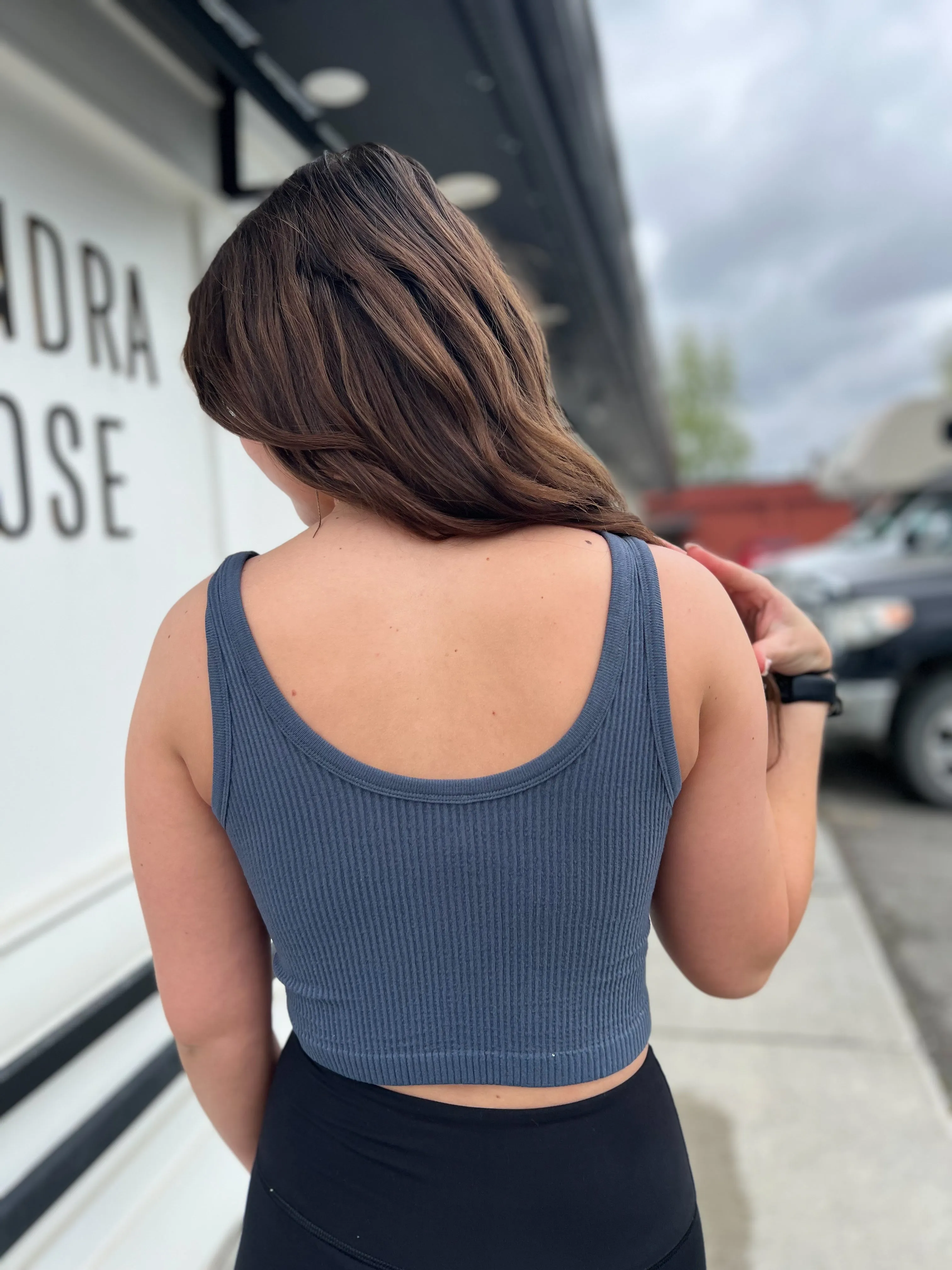 Valerie Ribbed Crop Tank- MORE COLORS