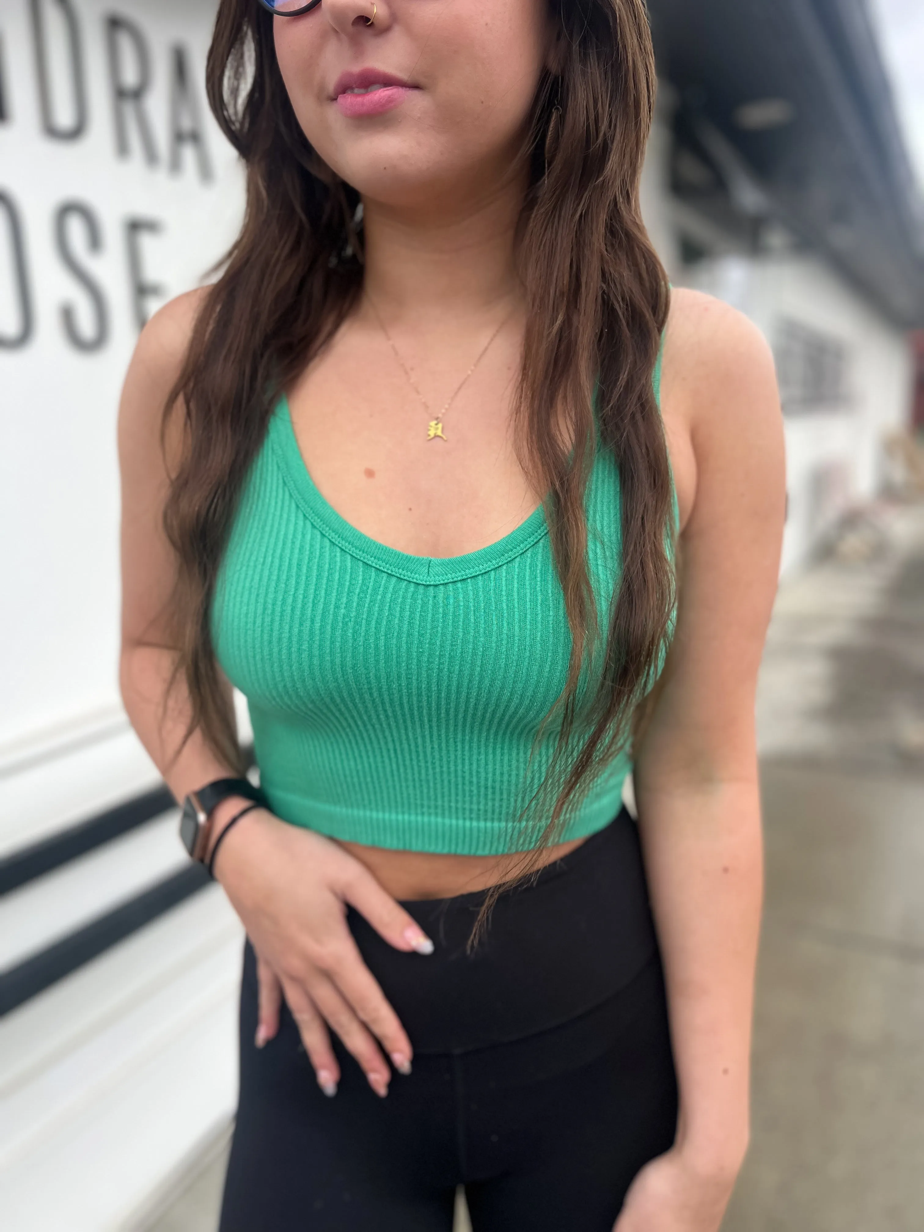 Valerie Ribbed Crop Tank- MORE COLORS