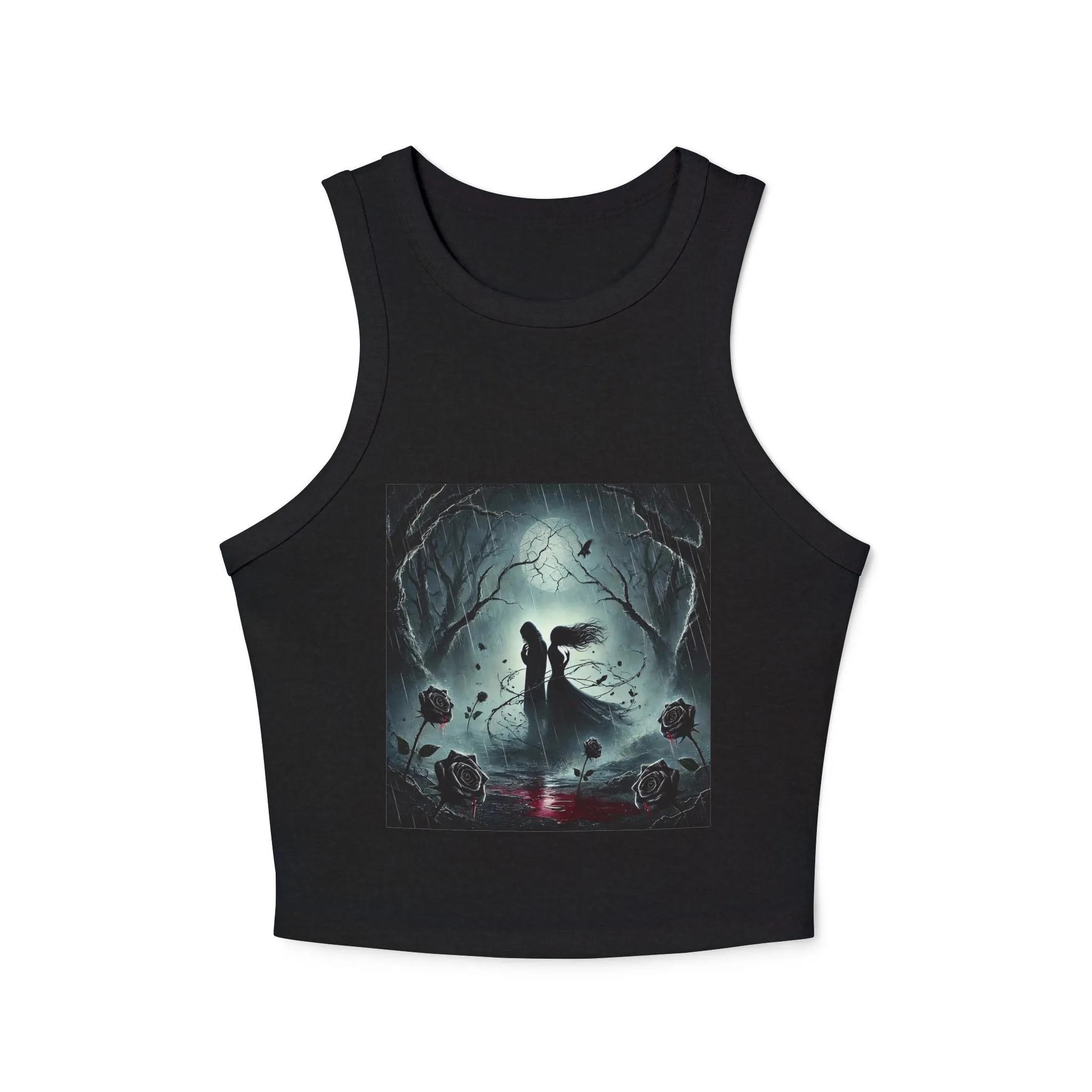 Venomous Sin Poisoned Embrace Uncuffed Micro Rib Racer Tank Top
