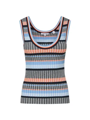 Veronica Beard Sandra Tank in Blue Multi