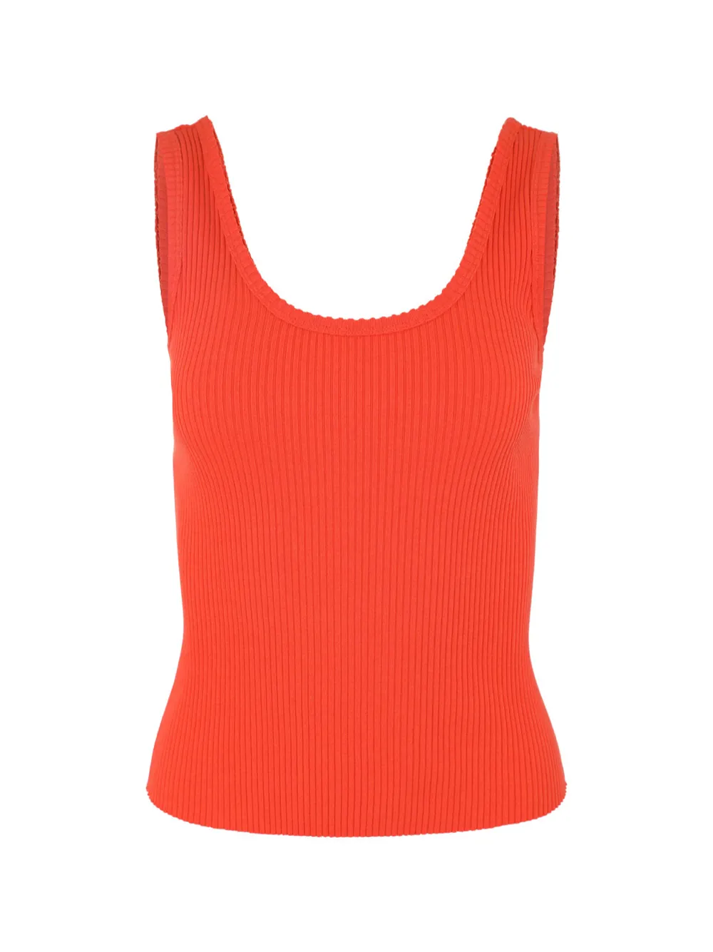 Vince Scoop Neck Rib Tank in Ruby Dusk