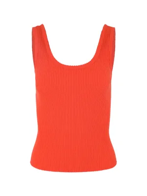 Vince Scoop Neck Rib Tank in Ruby Dusk