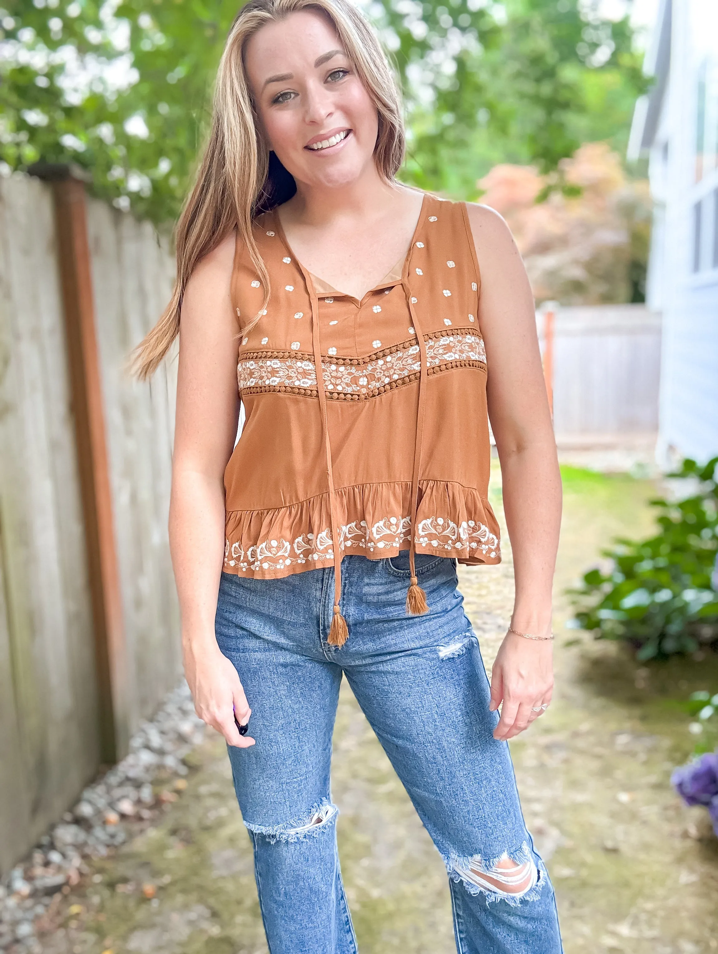 Vintage Embroidered Tank