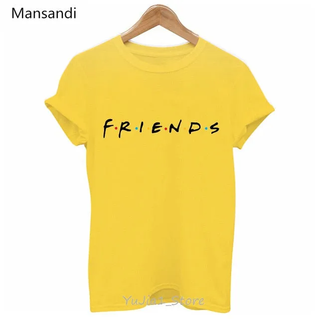 Vogue FRIENDS Tshirt femme Letter print graphic tees women melanin black girl Friends TV Show t-shirt Christmas cute pink tshirt