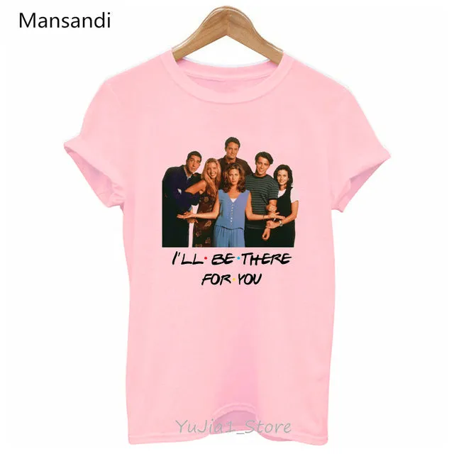 Vogue FRIENDS Tshirt femme Letter print graphic tees women melanin black girl Friends TV Show t-shirt Christmas cute pink tshirt