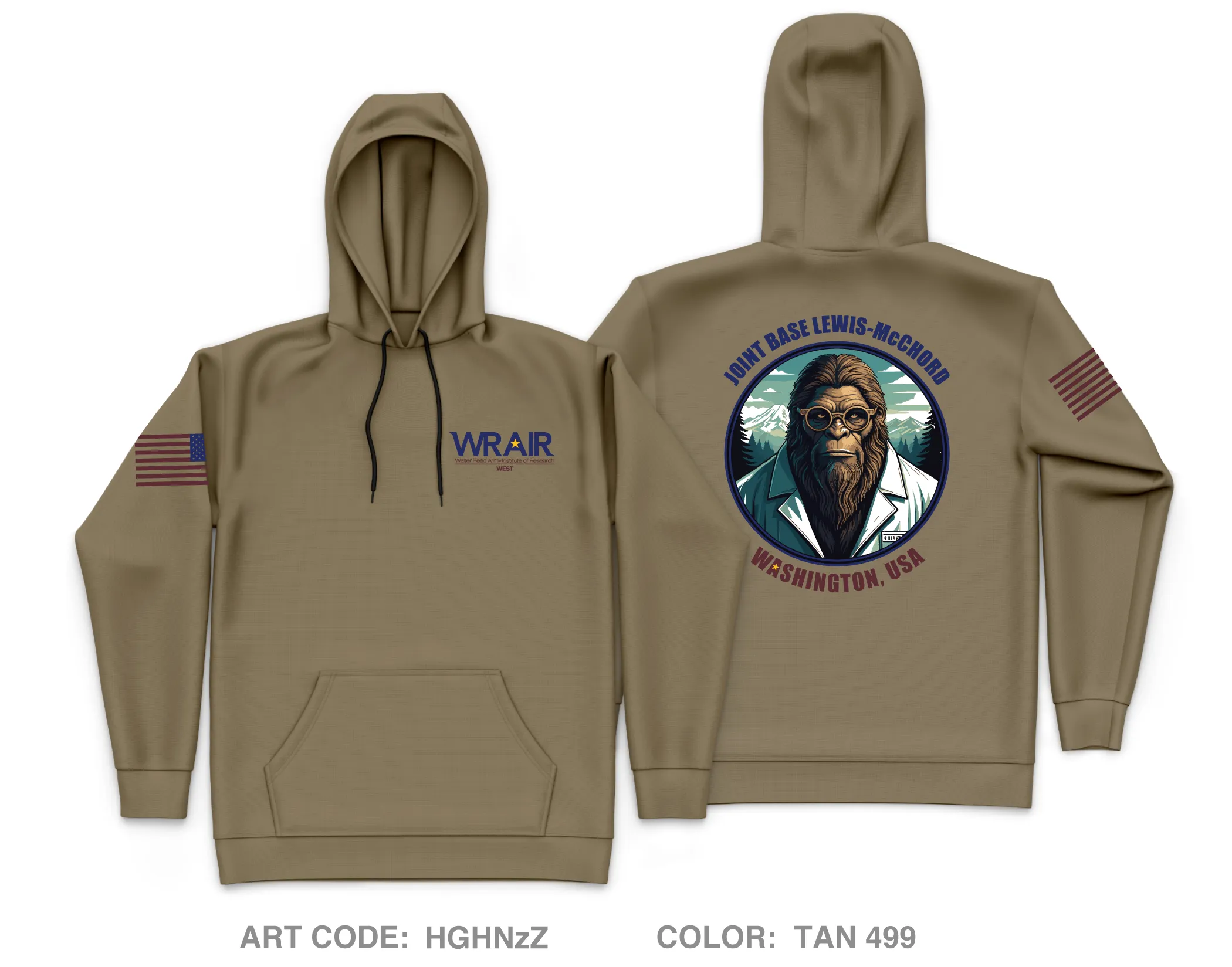 Walter Reed Army Institute of Research - West (WRAIR-W) Core Men's Hooded Performance Sweatshirt - HGHNzZ