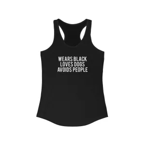 Wears Black Loves Dogs Tank Top