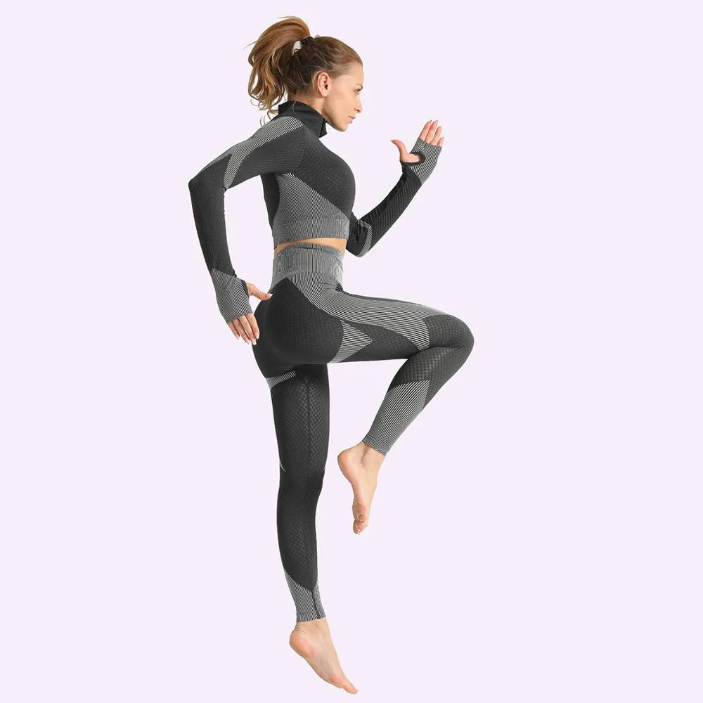 Women's Athletic Training Two Piece Energy Zipper Set